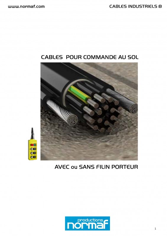 CABLES POUR COMMANDE AU SOL AVEC ou SANS FILIN PORTEUR